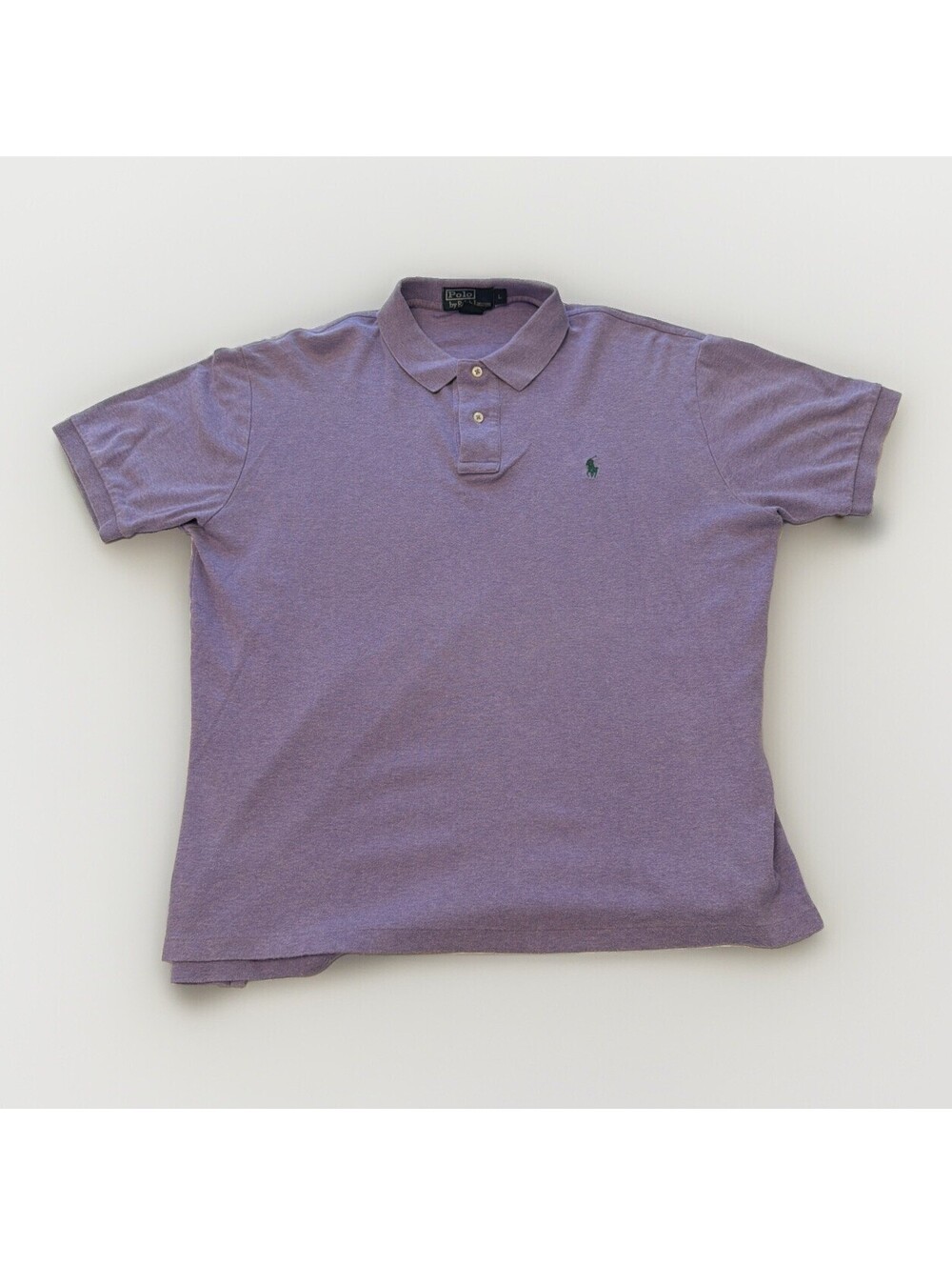 Vintage Polo Ralph Lauren Polo Shirt Men’s L Purple Short Sleeve Green Horse